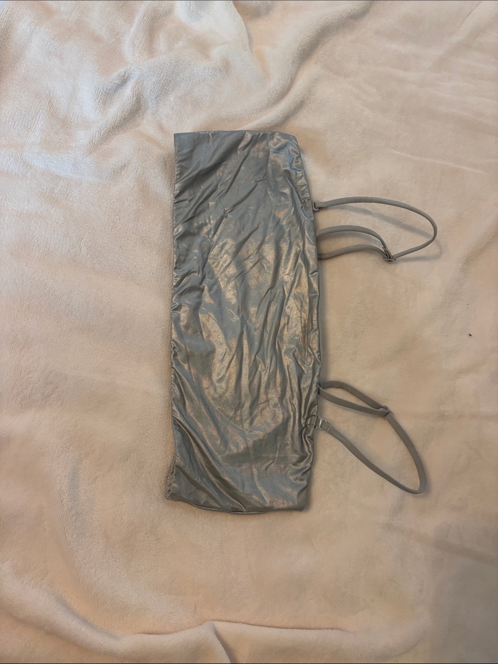 Colsie Silver Shimmery Bandeau Bra